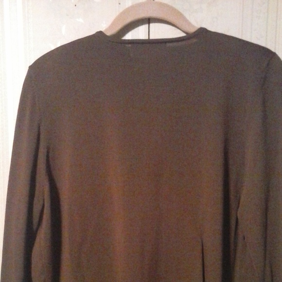ALFRED DUNNER 2-N-1 PRINT BLOUSE BROWN SWEATER - Picture 6 of 6